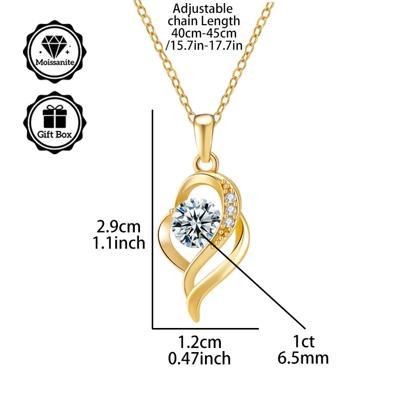 LAMVOICE Halskette, Moissanit, Gold, Damen - Bild 2