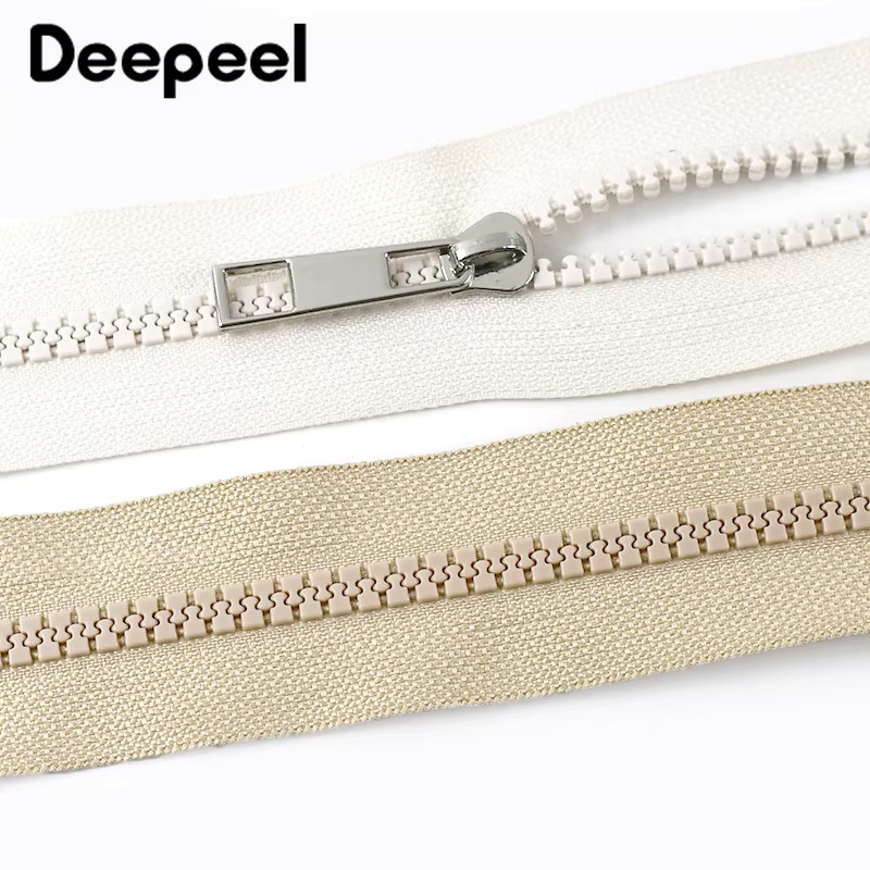 Deepeel Harz-Reißverschluss in Beige für Taschen und Daunenjacken, 5 oder 10 Meter Spulenrolle mit offenem Ende zum Nähen und Reparieren - Bild 6