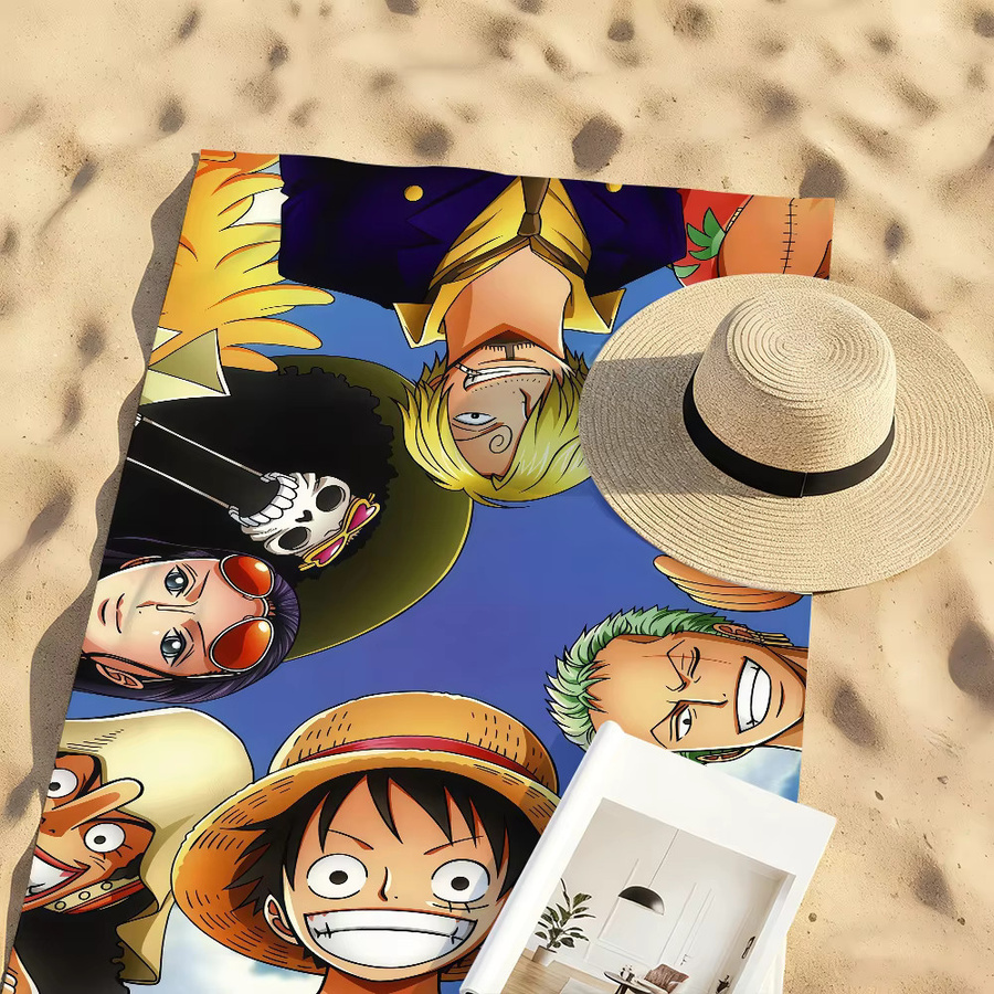 O-ONE One Piece Anime Handtuch, schnelltrocknendes Strandtuch in Multicolour für Schwimmbad, Camping, Yoga und Fitnessstudio - Bild 3