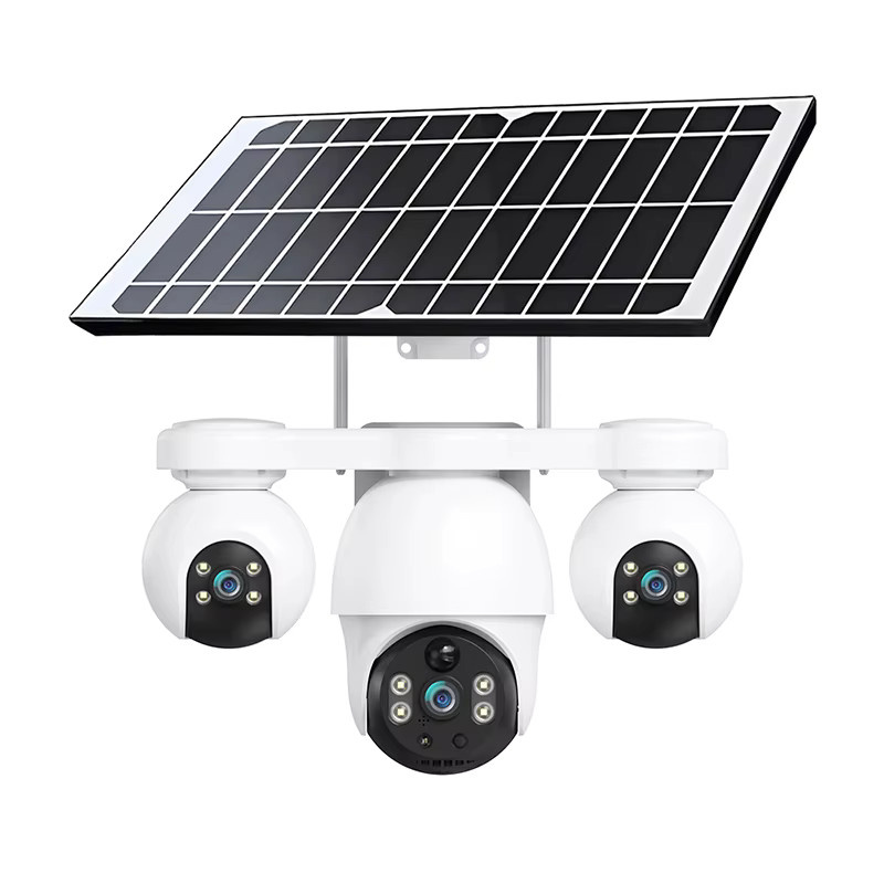 V380 Pro 4G LTE Solar Überwachungskamera für den Außenbereich mit 8MP Dreifach-Objektiv, PTZ und Auto-Tracking, Weiß - Bild 9
