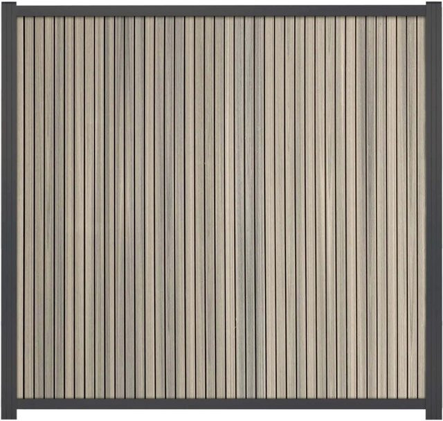 GartenLand WPC Zaun Set Shadowline Vertikal Sichtschutz in Amethystgrau und Anthrazit, B/H: 175 x 180 cm - Bild 1