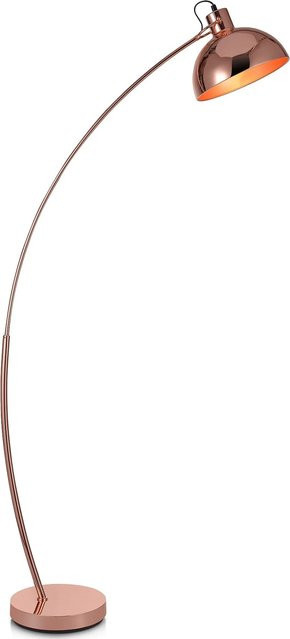 Teamson Home Arco Metall Stehlampe in Roségold mit Glockenschirm, Höhe: 153 cm - Bild 1