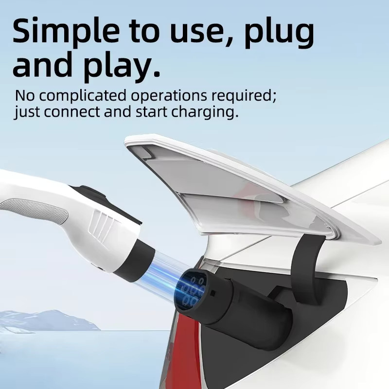 ROMADA EV Ladegerät Adapter GBT20234 zu SAE J1772 Typ1 Typ2 Tesla NACS Schwarz - Bild 4