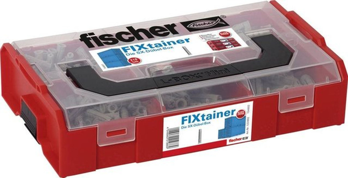 Fischer FIXtainer SX Spreizdübel für Beton, 210 Stück, transparent/grau/rot - Bild 3