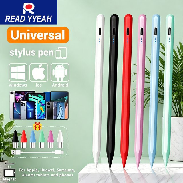 Universeller Stylus-Stift für Android, iPhone und Apple Pencil kompatibel, Zeichenstift für Samsung, Huawei und Xiaomi Tablets und Smartphones - Bild 1