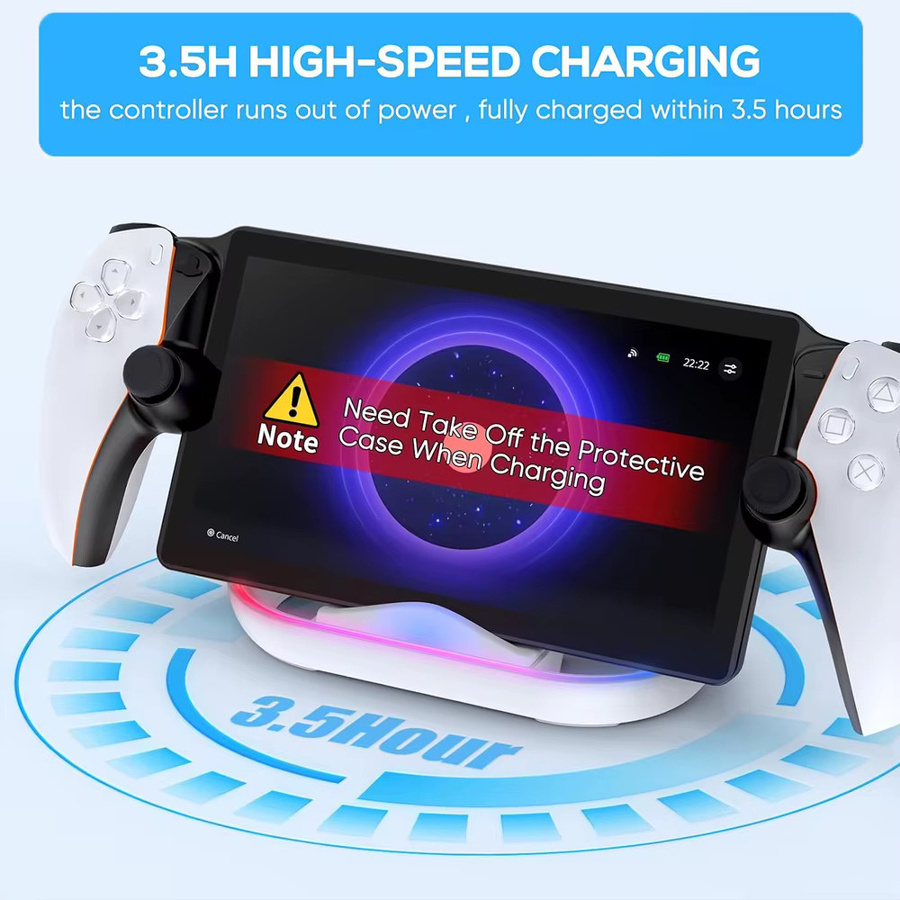 Sony RGB Lade-Dock für PlayStation 5 und PlayStation Portal in Weiß - Bild 3