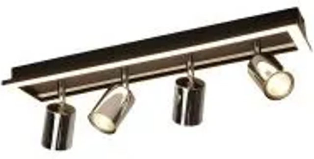 NETTLIFE LED Deckenleuchte aus Metall in Schwarz und Silber, Durchmesser: 32 cm - Bild 1