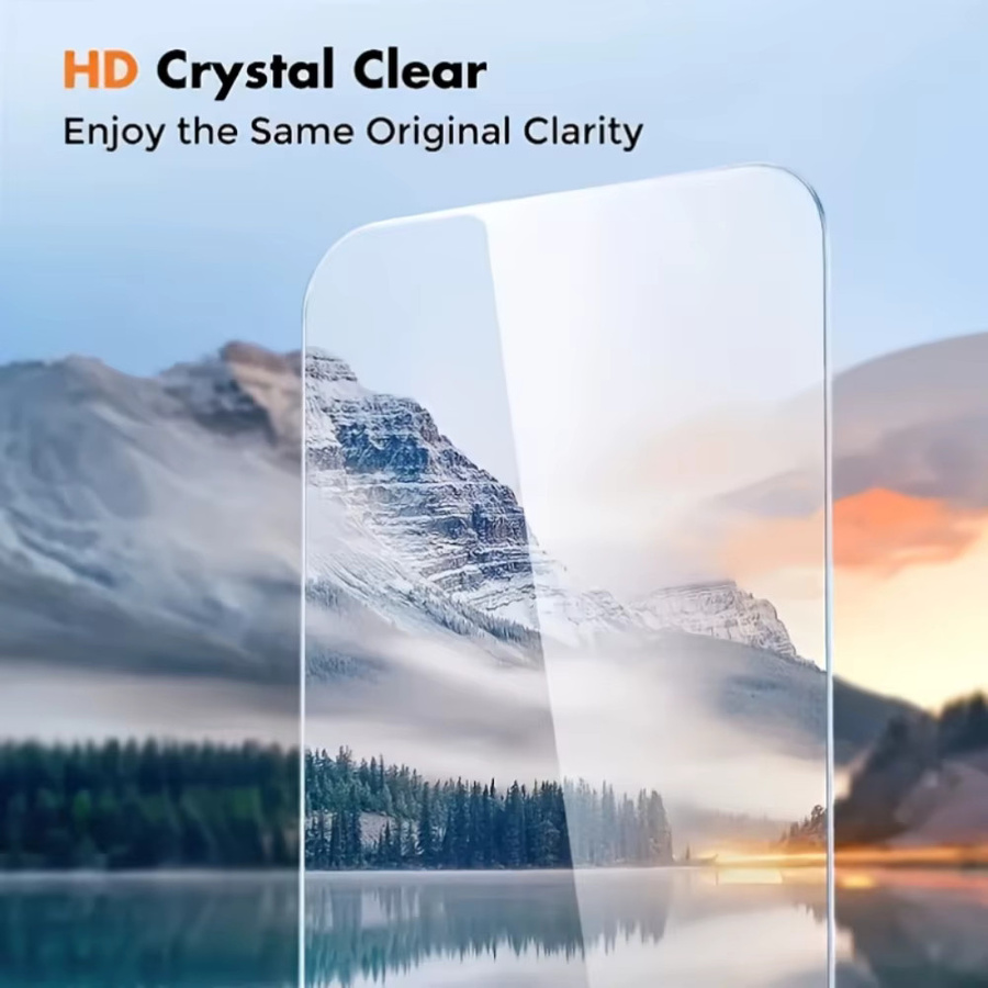 NNBILI 2er-Pack Seidenbildschirmfolie mit schwarzem Rand als hochauflösender Displayschutz für iPhone 17 16 15 14 13 12 11 Pro Max in Schwarz und Transparent - Bild 6
