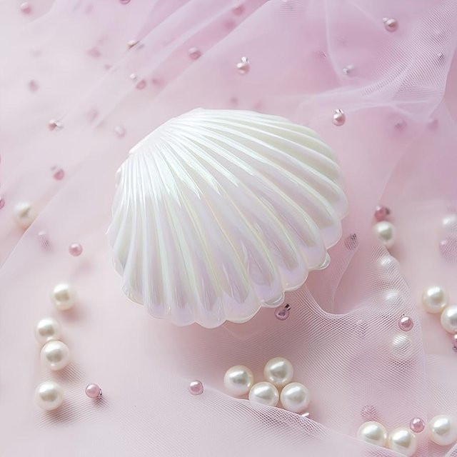 SZwatch Muschelförmige Schatzkiste aus Kunststoff in Weiß für Hochzeiten und Schmuck - Bild 1