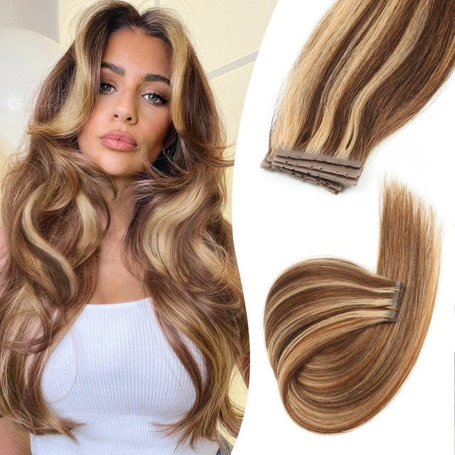 MRSHAIR Haarverlängerung Echthaar, glatt, 10 Stück, Unisex - Bild 1