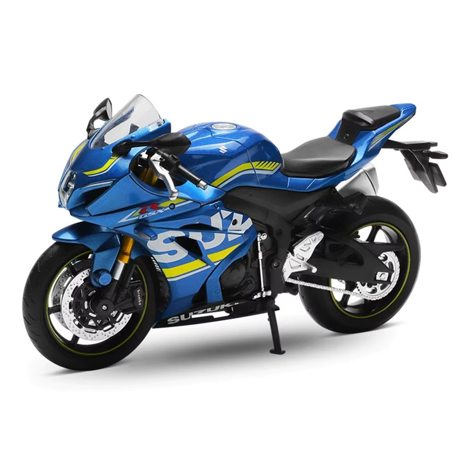 Suzuki GSX-R1000 Yamaha YZF-R1M Motorrad Modell, 1:12, Metall, Schwarz, Blau - Bild 2
