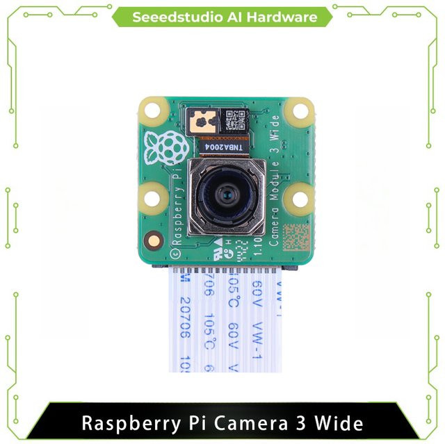 Raspberry Pi Kamera 3 Weitwinkel-Kameramodul mit 12-Megapixel-IMX708-Sensor, HDR und Autofokus, Farbe: Grün - Bild 1