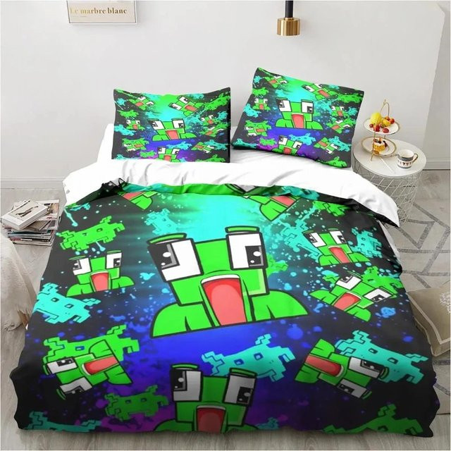 Bettwäscheset Lodestar mit Cartoon-Design, weiche Tagesdecke und Kissenbezug, Multicolor, B/T: 173 x 218 cm - Bild 1