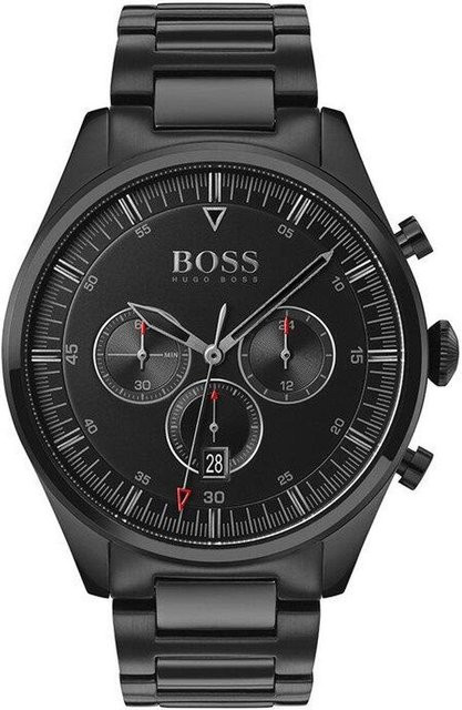 Hugo Boss Chronograph, Quarz, Edelstahl, 44 mm, Schwarz, Herren - Bild 1