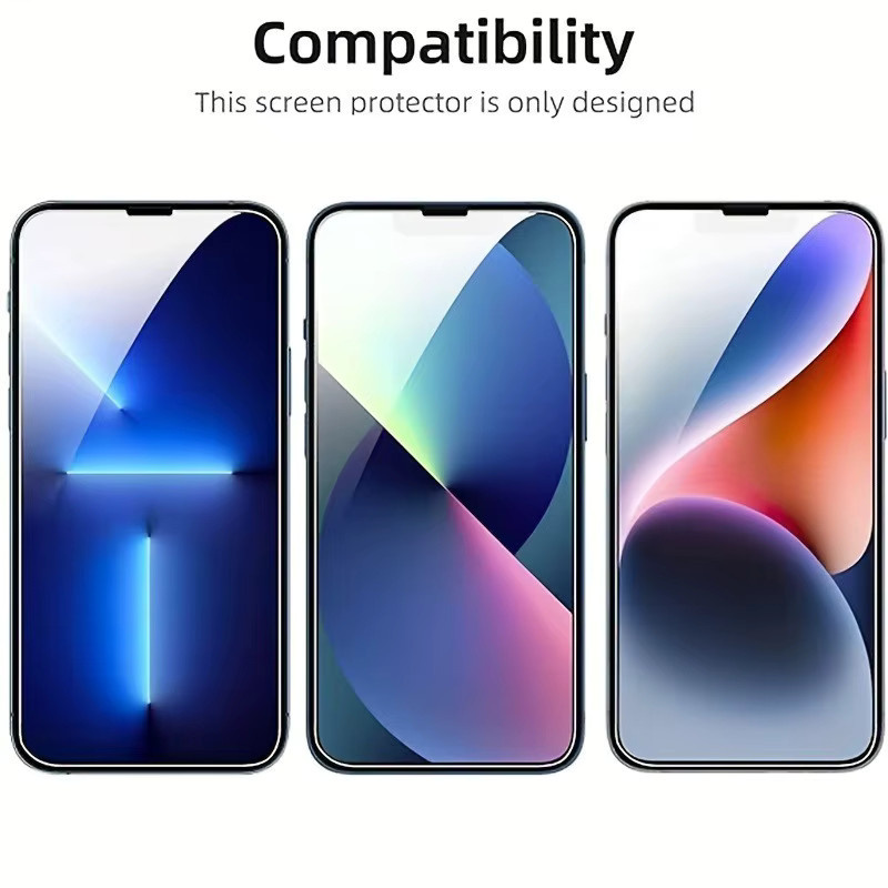 3-teiliges ONEVAN Displayschutz-Set aus gehärtetem Glas für iPhone 11 bis iPhone 16 Pro Max, transparent und blasenfrei - Bild 5