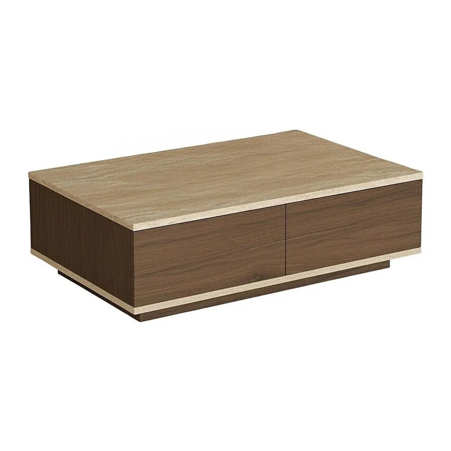 Lotula Couchtisch Modern in Dunkelbeige, rechteckig, Breite: 90 cm - Bild 2