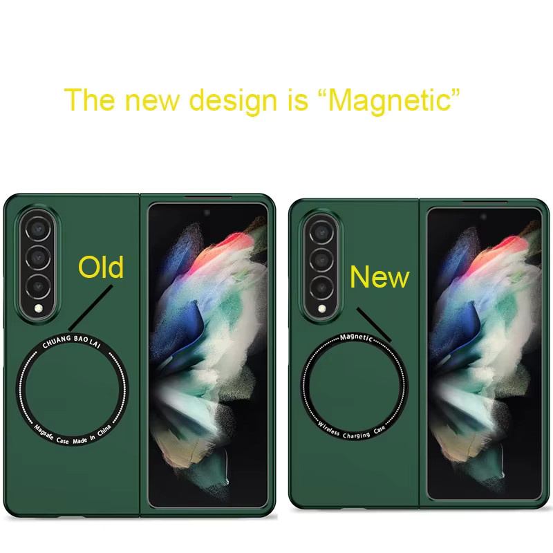MagSafe Auto-Magnethalter Telefonhülle für Samsung Galaxy Z Fold 7, 6, 5, 4 mit Wireless Charging und Drop Protect, Blau und Grün - Bild 2