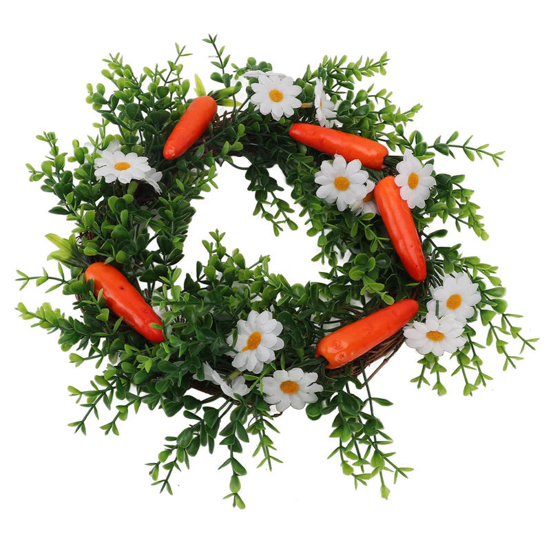 OutsideWorld Künstlicher Blumenkranz in Grün mit Blättern für Wanddekoration und festliche Anlässe wie Hochzeit, Geburtstag oder Ostern - Bild 2