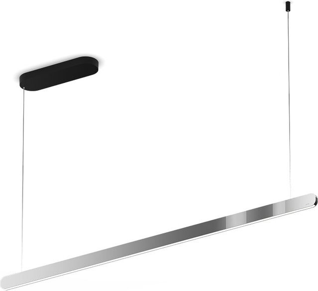 Occhio Mito linear volo 140 up LED-Pendelleuchte in Schwarz matt mit Dark Chrome Kopf für die Raumbeleuchtung inklusive Occhio air Modul und dimmbarer LED (2700K - 4000K) - Bild 1