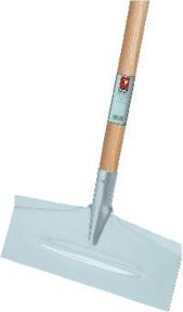 Ideal Schneescharre aus Stahlblech mit Hartholzstiel, Silber - Bild 1