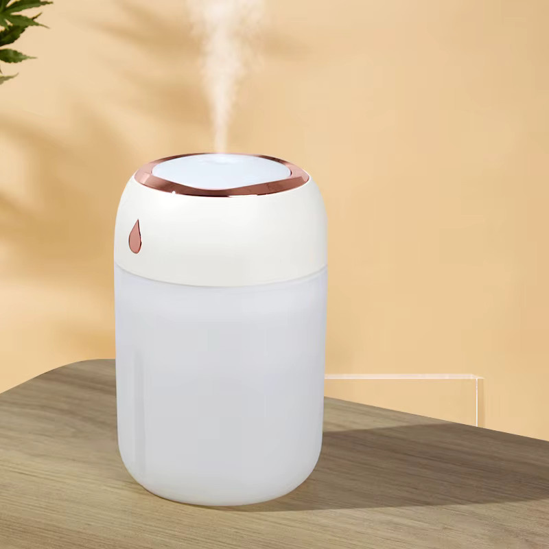 HLCOME Tragbarer Mini-USB-Luftbefeuchter und Aroma-Diffusor mit LED-Kühllicht, Weiß, 330 ml - Bild 4