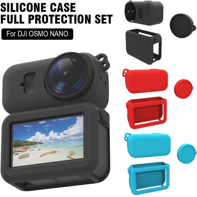 Silikonhülle für DJI Osmo Nano in Schwarz mit USB-Abdeckungsanschluss für vollständigen Schutz vor Kratzern und Stößen - Bild 1