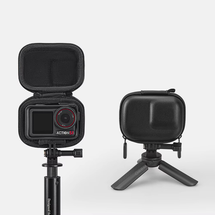 ORBMART Aufbewahrungstasche für GoPro Hero 13 12 11 10, DJI Action 5 Pro 4 und Insta360 Ace Pro in Schwarz - Bild 2