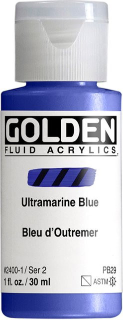 Golden Fluid Acrylfarbe Ultramarinblau von Golden - Bild 1