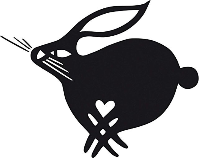 Rico Design Holzstempel Hase mit Herz B: 4 cm, H: 4 cm - Bild 1