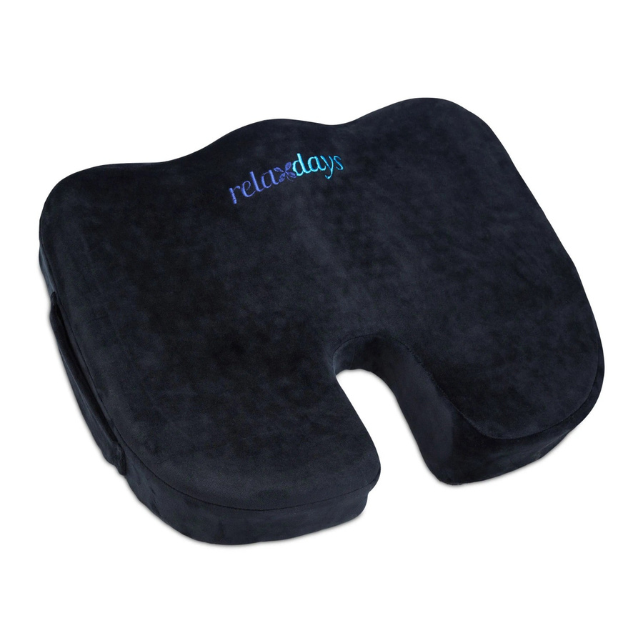 Ergonomisches Relaxdays Sitzkissen aus Memory-Schaum in Schwarz mit abnehmbarem Bezug, B/T/H: 46 x 36 x 7 cm - Bild 2