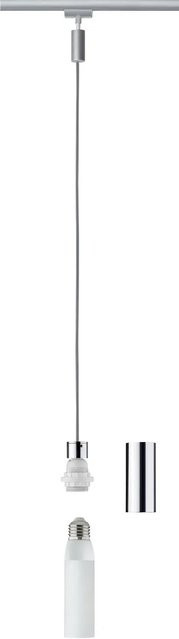 Paulmann URail 2Easy Basic Pendelleuchte für Hochvolt-Schienensystem, E27, Chrom/Silber - Bild 1