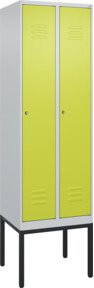 C+P Spind Classic PLUS Garderobenschrank mit 2 Abteilen, Stahl, H x B x T: 212 x 60 x 50 cm - Bild 1