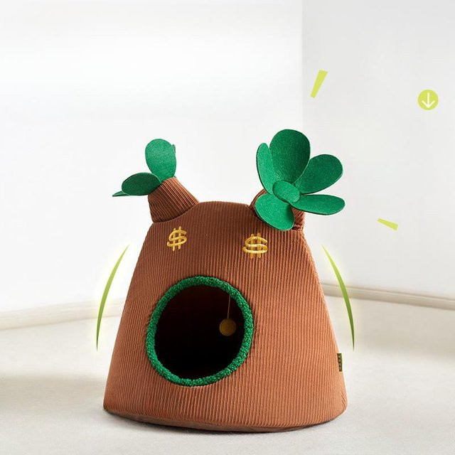 Warmes und sicheres Katzenbett von Household supplies MH in Braun, B: 54 cm, T: 60 cm - Bild 1