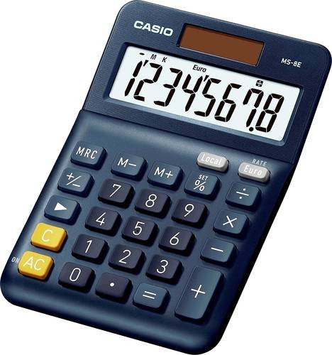 Casio MS-8E Tischrechner Dunkelblau mit 8-stelligen Solardisplay B: 149 mm, T: 101 mm - Bild 1