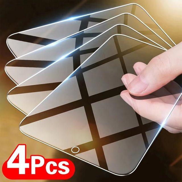 4er Pack Panzerglas Displayschutzfolie für Xiaomi Redmi Note 13 12 11 10 9 8T 7 Pro 4G 5G sowie Redmi 14C 13C 12C 10C 9C 8A 7 in Transparent - Bild 1