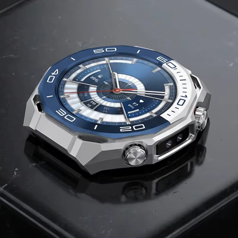 CAOWTAN Schutzhülle für Huawei Watch Ultimate 2, PC, Silber, Unisex - Bild 3