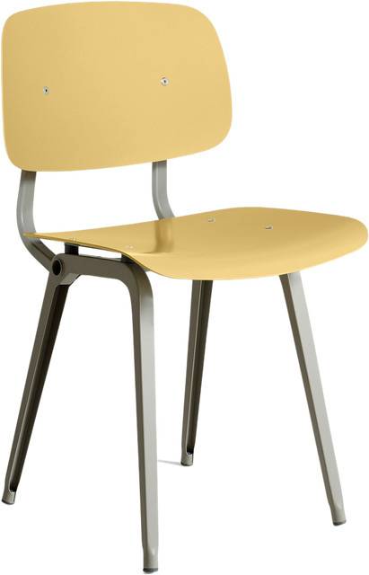 HAY Revolt Stuhl in Gelb aus Stahlblech und ABS-Material im minimalistischen Design - Bild 1