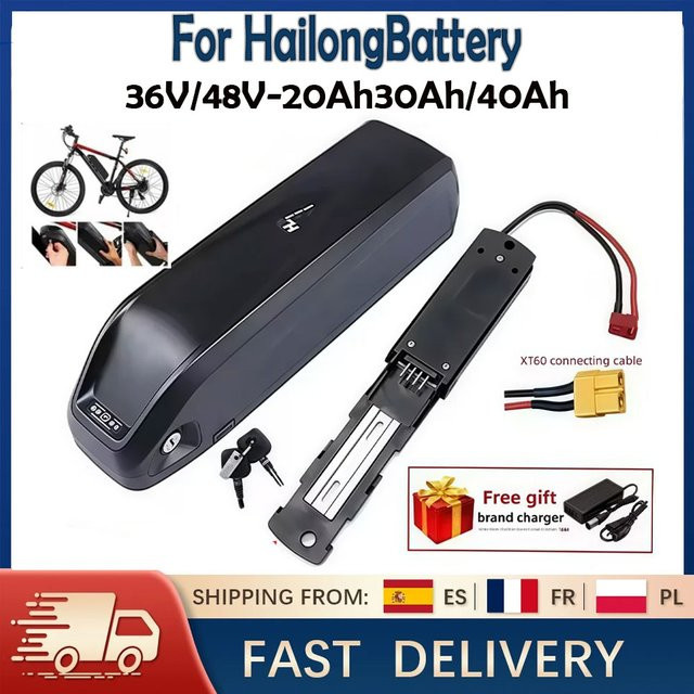 Bafang Hailong Akku 48V für BBS02 BBS03 BBSHD Motoren mit BMS in Schwarz - Bild 1