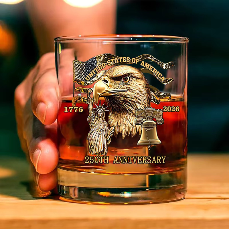 YWDL Whiskey-Glasbecher Tumbler aus Glas, transparent, 325 ml - Bild 3