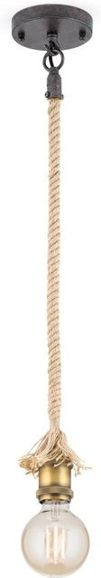 Orion Leuchten Hängeleuchte Bassena im Industriestil aus Stahl und Messing in Gold/Bronze, Durchmesser: 12 cm, Höhe: 100 cm, Fassung: 1 x E27 - Bild 1