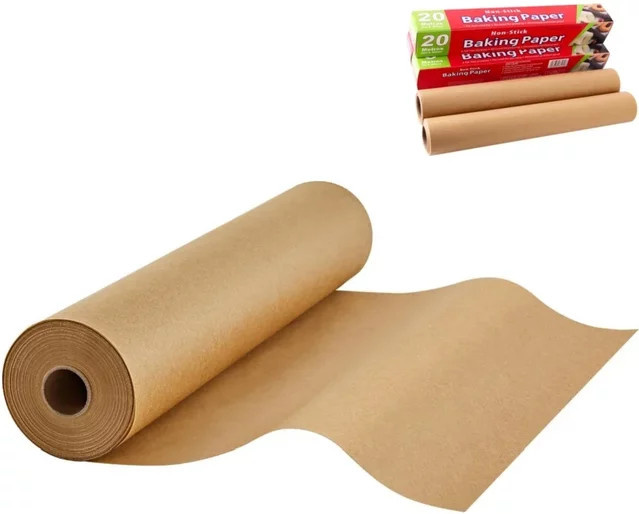 DUTRIEUX Backpapier-Blätter in Braun, antihaftbeschichtet und vorgeschnitten, ideal zum Backen, Grillen und für die Heißluftfritteuse, Durchmesser: 30,0 cm - Bild 1