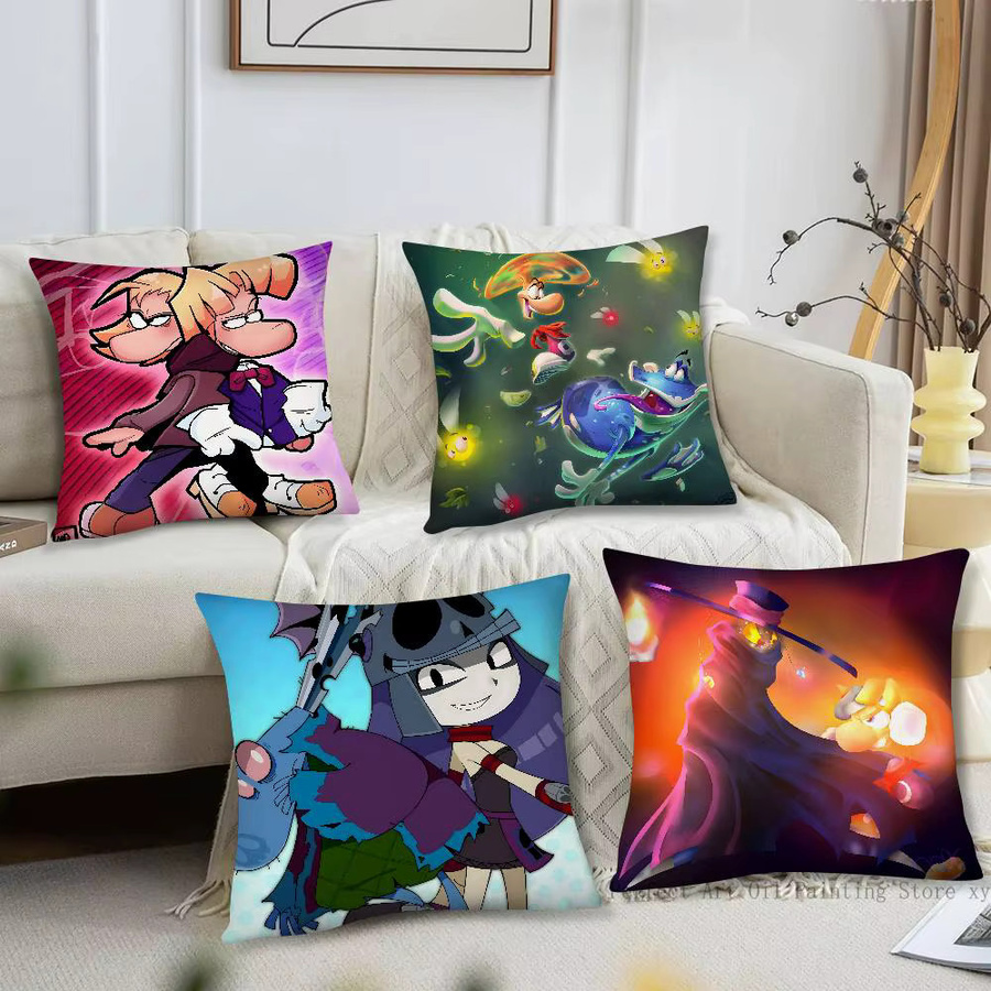 Kayou Rayman Legends Anime Kissenbezug quadratisch, Mehrfarbig, Breite: 40 cm, Höhe: 40 cm - Bild 2
