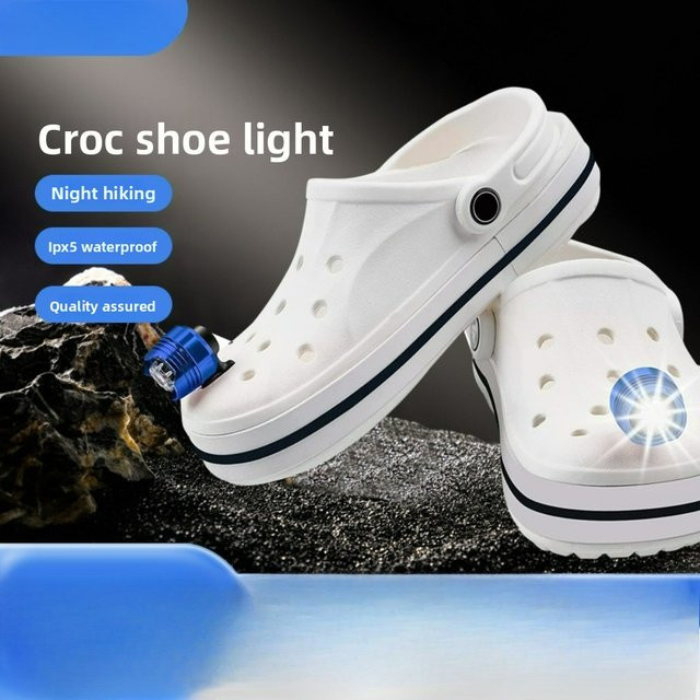 Verstellbare Mini-LED-Schuhlampe als Nachtlicht für Freizeitschuhe in Gold/Messing oder Schwarz mit kühlem Weiß und Clip-Befestigung - Bild 1