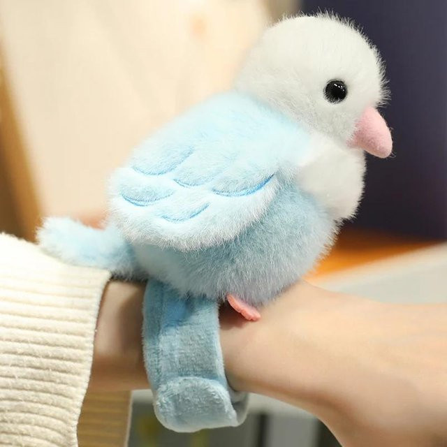 BC Pet Supplies Mini Süßes Vogel Armband Plüsch Stofftier Puppe, Blau - Bild 1