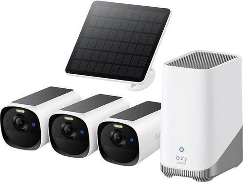 Eufy EufyCam E40 3-Cam Kit E8144327 Kabelloses Funk-Überwachungskamera-Set in Weiß mit WLAN und LAN-Anschluss - Bild 1