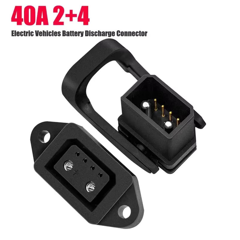 DIVEDEER 6Pin Entladung Stecker Set Männlich und Weiblich für elektrische Fahrzeuge in Schwarz - Bild 1