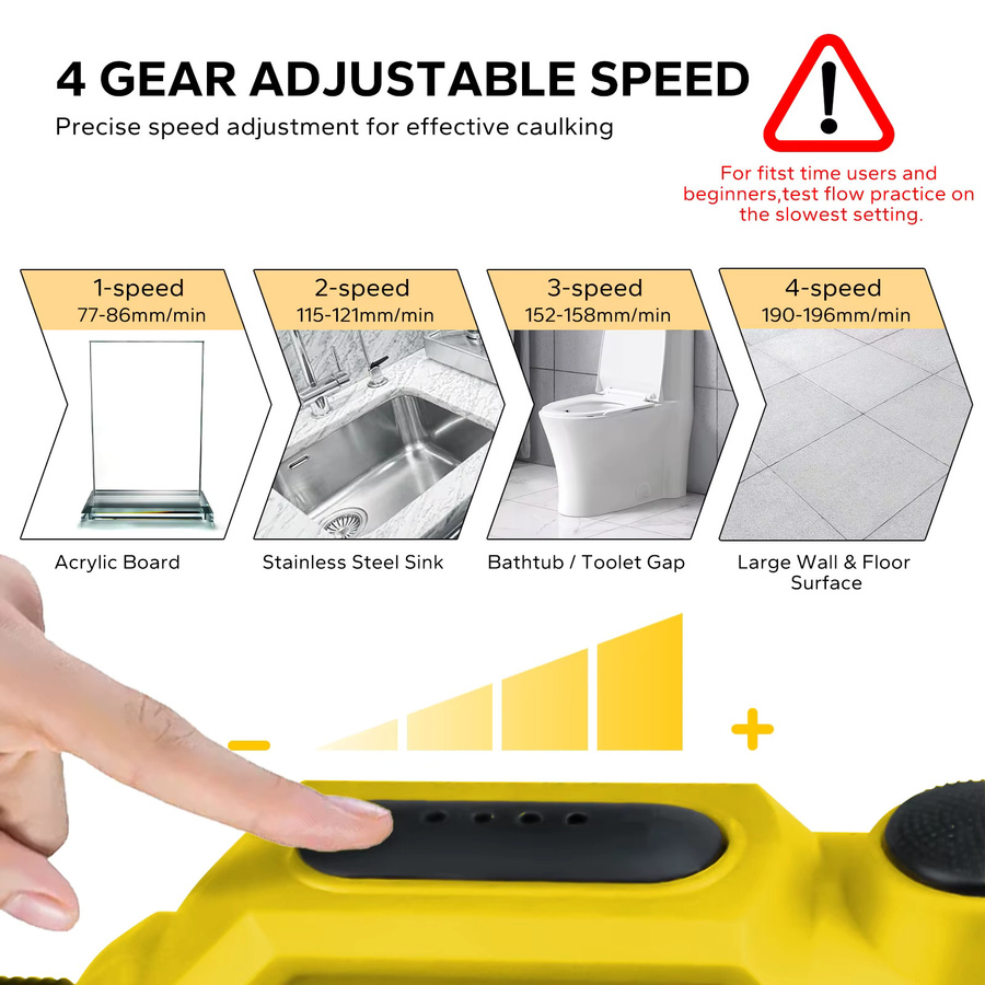 DeWalt Kabellose elektrische Kartuschenpistole für Silikon und Dichtstoffe mit 4 einstellbaren Geschwindigkeiten, passend für 600ml Kartuschen und DeWalt 20V Akku - Bild 3
