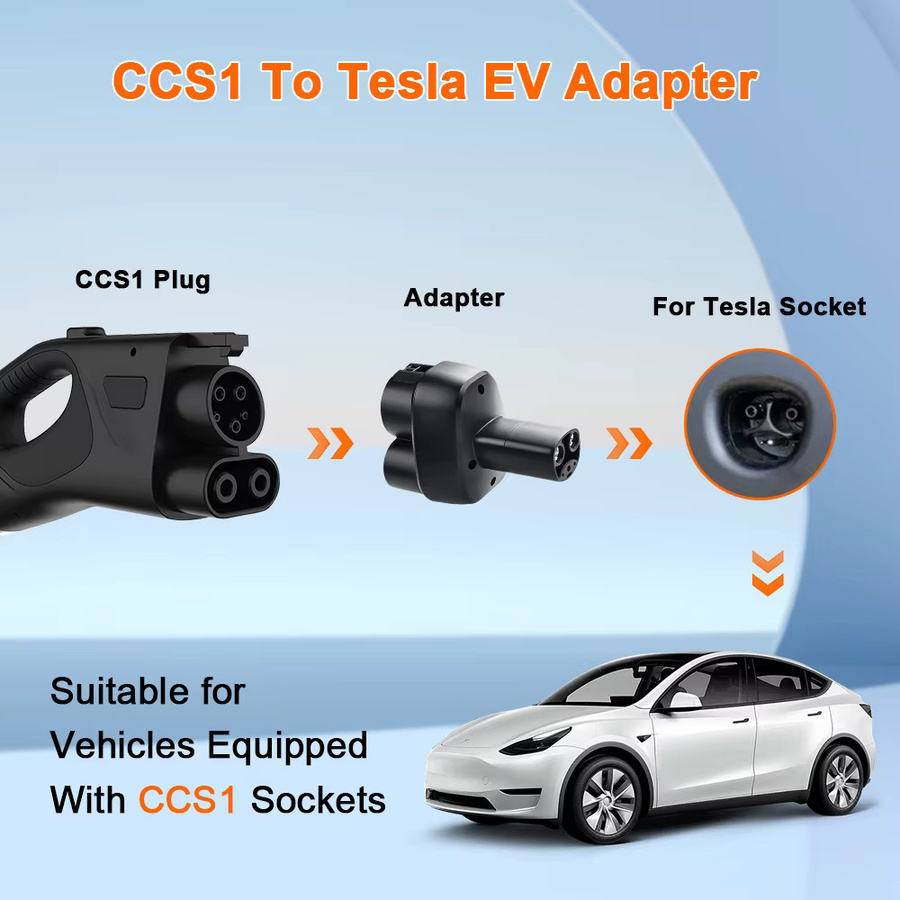 JDMEX CCS 1 auf Tesla EV-Ladeadapter, 400 A DC Konverter für Elektrofahrzeuge, Schwarz, IP54 wasserdicht - Bild 5