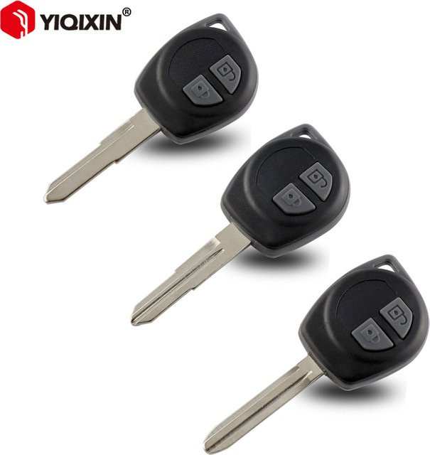 YIQIXIN Fernbedienungs-Autoschlüsselgehäuse für Suzuki Grand Vitara SWIFT SX4 Alto 2005–2010 HU133R TOY43 SZ11R Blade 2 Tasten Ersatz in Schwarz - Bild 1