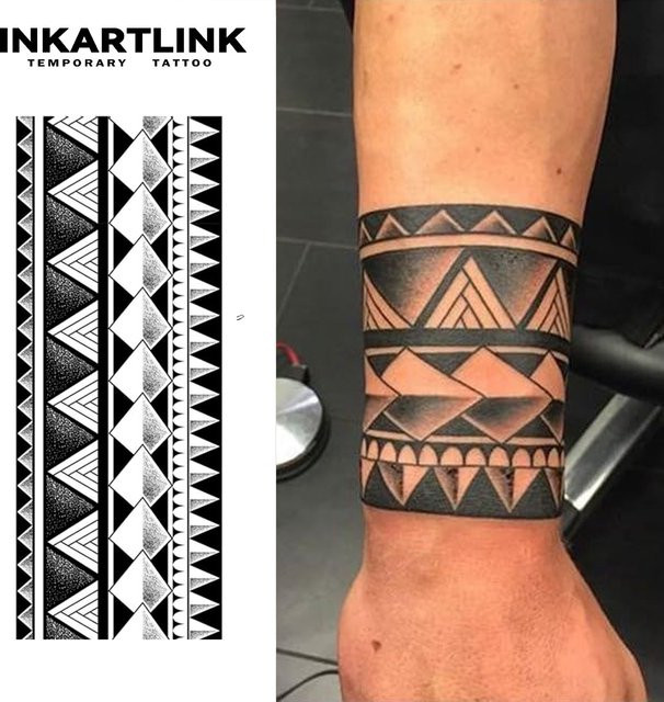 INKARTLINK Temporäres Tattoo-Armband, wasserfest, semi-permanent, Unisex - Bild 1
